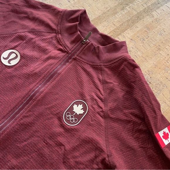 Team Canada Swiftly Tech Half-zip 2.0 Coc Logo In Deep Red Size 4 - Picture 10 of 11